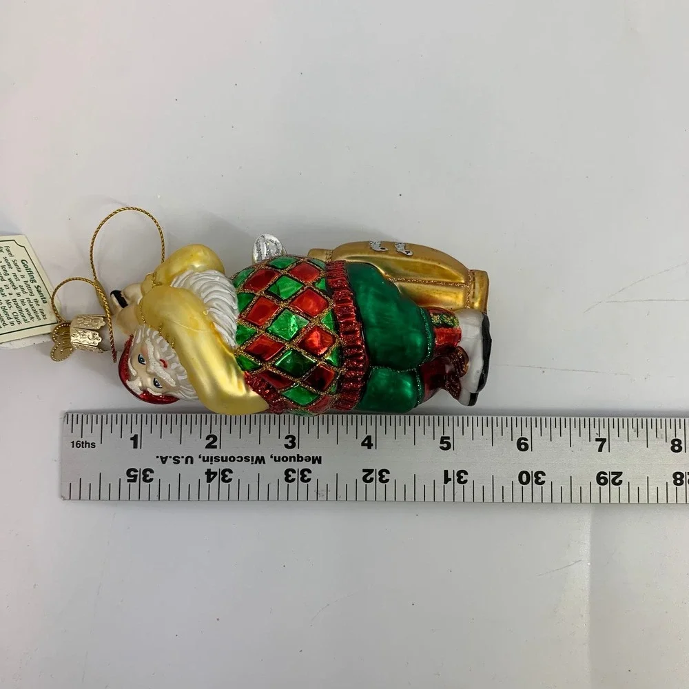 Old World Christmas Golfing Santa Glass Ornament‎ Golfer Christmas Tree